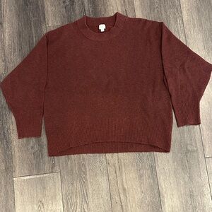 a new day Women's Rich Burgundy Crew Neck Sweater